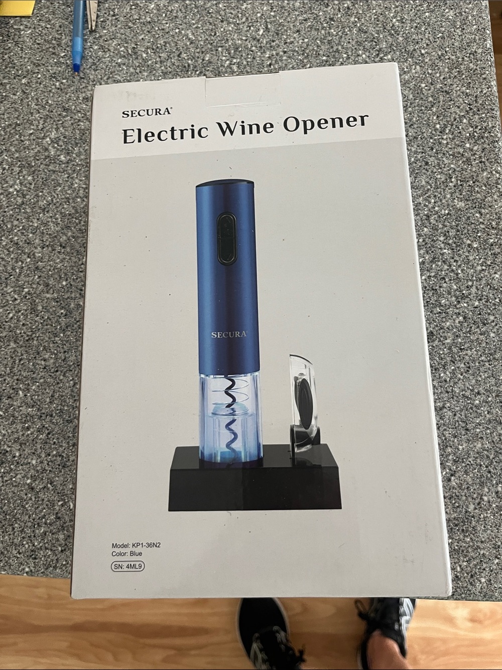 Blue Electric Wine Opener